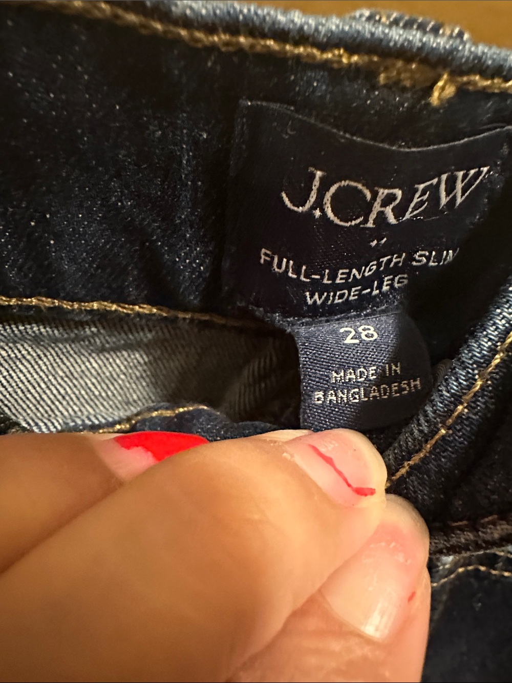 J. Crew Dark Blue Wide-Leg Jeans - Picture 6 of 6